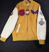  Washington Capitals Mitchell  & Ness Dusted Wool Varsity Jacket Men's Large NEW picture
