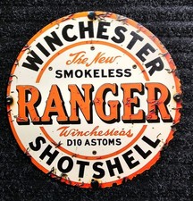 Winchester Ranger Shotshell 8 Dia Vintage Style Sign Man Cave picture