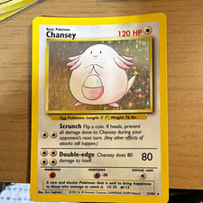 Nintendo Chansey 3/102 Base Set Unlimited Holo Rare EN Pokémon TCG 120HP picture
