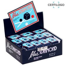 Longoni BLUE DIAMOND Billiard Chalk Brand New 50 chalks 1 case-AUTHORIZED DEALER picture