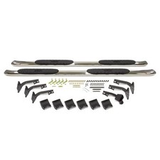 Westin 21-23560, Pair Step Bars Driver Passenger Side 4 in Oval Curved Pro Traxx picture