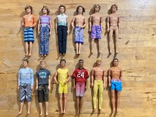Vintage Lot Of 12 Ken Dolls Some Have Clothes Molded & Rooted Hair picture