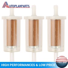 3x 1/4'' Inline Fuel Filter For 845125 Replace 695666 picture