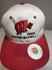 Vintage 1999 Wisconsin Badger Rose Bowl Hat Snapback Headmaster NWT NCAA picture