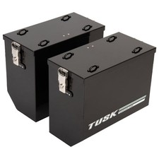 TUSK Aluminum Panniers V2 Large Black for Adventure Motorcycle picture