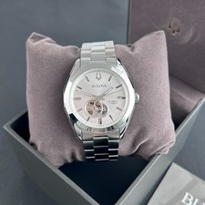 Bulova Surveyor 96A274 Silver Tone Dial Men's classic Automatic Chronograph 42mm picture