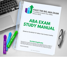 Pass the Big ABA Exam PTB 6th Edition Study Manual V2 NEW Direct from PTB picture