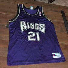Champion Jersey Sacramento Kings Vlade Divac #21 Sz 44 NBA 90s Rare Vintage picture