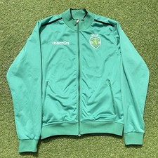 Macron SCP Sporting Portugal Full Zip Jacket Men’s Large L Football Soccer Green picture