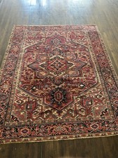Perfect Vintage Village Heriz In Mint Condition 8’2x9’5 Gorgeous Natural Hues picture