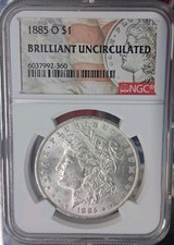 1885-O Morgan Silver Dollar - NGC Brilliant Uncirculated  (85M3) picture