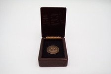 Vintage Westminster Kennel Club Award Medal Sensation Dog Wooden Case Bronze picture