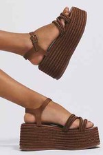 New Anthropologie Kelsi Dagger Brooklyn Platform Braided-Strap Sandals size 7.5 picture