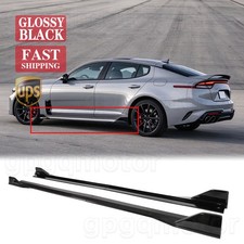 For Kia Stinger 2018-2023 GTS Style Glossy Black Side Skirts Extension Splitter picture
