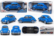 Maisto Volkswagen Kafer Beetle 1955 1:18 Diecast Car Blue Special Ed Boxed picture