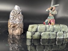 Low stone wall terrain/scatter d&d miniature picture