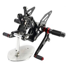 Racing Adjustable Rearsets Foot Pegs Black For Kawasaki ZX6R ZX-6R 2024-2025 24 picture