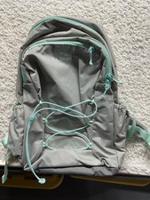 LL Bean Comfort Carry Laptop Hiking Backpack Mineral Gray/Fresh Mint EUC picture
