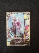 Mewtwo V (Alternate Full Art) Pokémon — English Pokemon GO 072/078 UR Holo NM picture