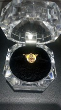 Vintage Masonic Shriners Lapel Pin 10K Gold  Enameled Horns & Ruby picture