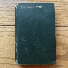 1885 Obiter Dicta by Augustine Birrell Vintage Hardcover- A107 picture