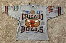 Vintage Long Gone 1992 Chicago Bulls ‘91 ‘92 Champs 3/4 Sleeve Shirt XL  picture