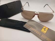 Vintage FERRARI F18 Sunglasses Gold Plated Full Set Italy US Seller picture