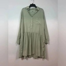 Grayson Frank & Eileen The Changemaker Sage Green Button Down Loose Fit Dress XL picture