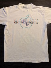 Vtg 80s Apple Computer Rare Employee Colorful Apple Graphic Tee L Grail picture
