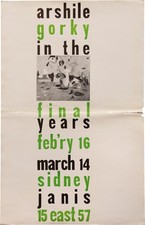 ARSHILE GORKY IN THE FINAL YEARS Original poster for the 1953 exhibition #171158 picture