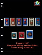 $2.70 Scott Value - 1967 HUNGARY Military Medals Orders Hungarian CV MNH NH UMM picture