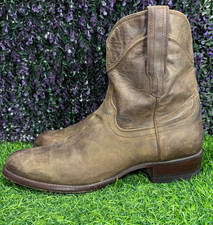 Tecovas The Dean Men's Size 10.5D Cafe Goat Leather Round Toe Western Zip Boots picture
