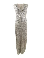 Adrianna Papell Women's Beaded Cowl-Neck Gown picture