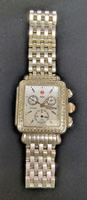 VINTAGE MICHELE DECO DIAMOND CHRONOGRAPH MW06A01 QUARTZ WRISTWATCH picture