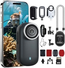 64G Body Camera 4K, Wearable Thumb Camera with 360°Rotatable Magnetic Clip Blac picture