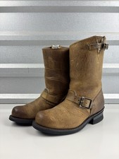 FRYE Women's Shearling Buckle Leather Boots BROWN Size 6.5 M 7739725 N03188 10 picture