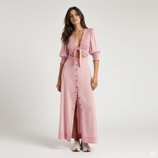 NWOT Free People String Of Hearts Maxi Dress Pink XS X-Small New Without Tags picture
