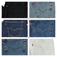 Levis 501 Original Fit Mens Jeans Straight Leg Levi's Button Fly 100% Cotton New picture