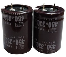330uF 450V (2x) Electrolytic Capacitors 450V 330uF Volume 30x40 mm picture