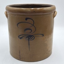 Antique Red Wing 3 Gallon Salt Glaze Stoneware Crock Cobalt Bee Sting 1800s picture
