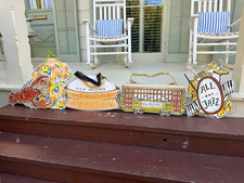 New Orleans Themed Door Hangers Lot of 5. picture
