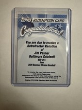 2026 Bowman Chrome Retrofractor Variation Jim Palmer Redemption SSP picture