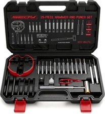 Premium Pin Punch Hammer Set: 25 Piece Punch Set and Hammer with Bench Block picture