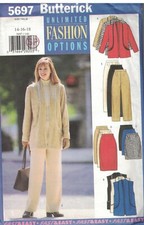5697 Vintage Butterick SEWING Pattern Misses Jacket Vest Skirt Pants Uncut oop picture