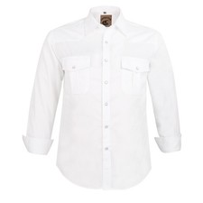 Men's Western Cowboy Long Sleeve Pearl Snap Casual Work Solid Shirts picture