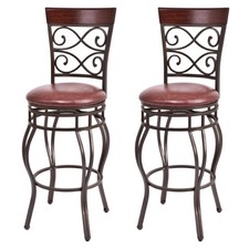 Topbuy 2PCS Bar Stools Dining Kitchen Pub Chair picture