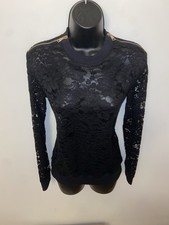 Givenchy Riccardo Tisci Archive Black Lace Sweatshirt Top Gold Zip FR 36 picture