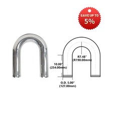 180 Degree U-Shaped Aluminum Pipe Tube Hose 5.00