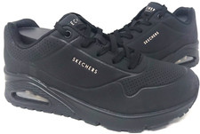 Skechers Women's UNO Stand On Air Lace Up Walking Shoes Black Size:8.5 111C picture
