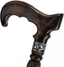Handmade Wooden Walking Cane,Solid Wooden Cane for Men and Women, Ergonomic W... picture